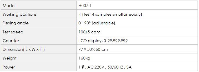 H007-1 Whole Shoes Bending Tester 