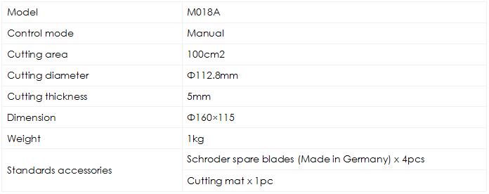 Circular Sample Cutter M018A